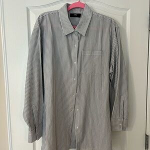 Able Women's Harris Blue and White Striped Button Down Shirt NWOT